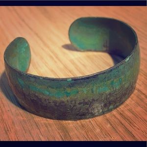Green metal bracelet